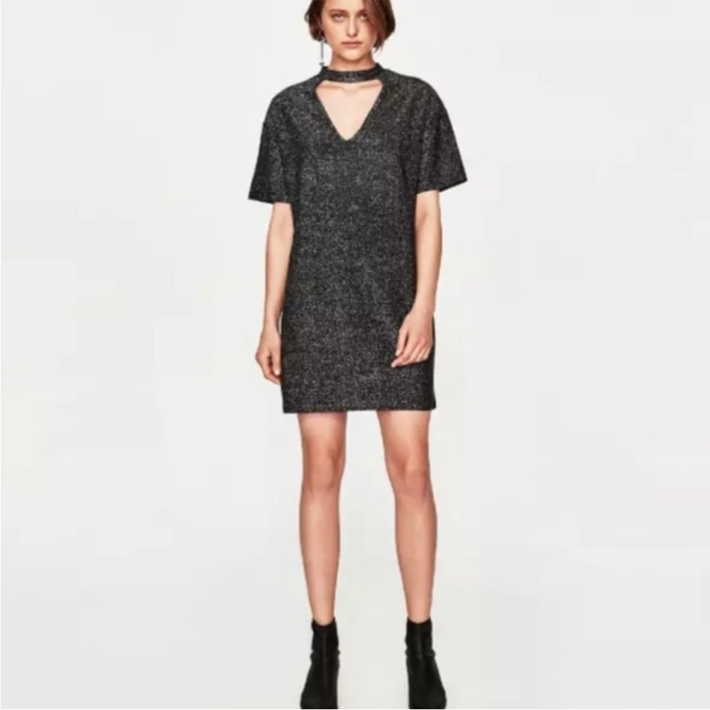 Zara Trafaulic Dress from 2017, Black Sparkle EUC